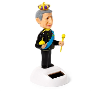 Solcelle figur Kong Charles III  h:12cm